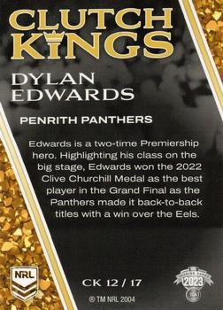 2023 NRL Traders Elite - Clutch Kings #CK12 Dylan Edwards Back